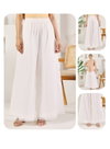 White Colour Rayon Western Ladies Palazzo Exporters In India BTM025
